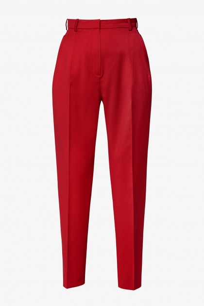 HOT RED CLASSIC CONIC PANTS