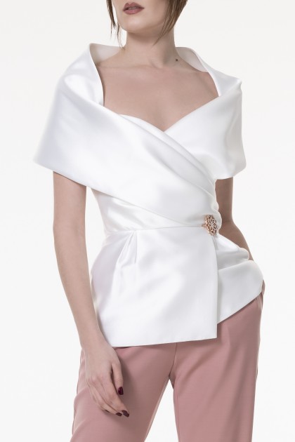 KAVYA MIKADO WHITE TOP