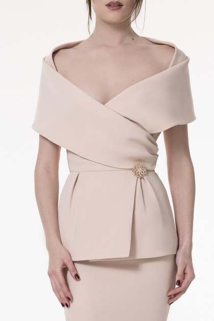 KAVYA CREPE NUDE ROSE TOP