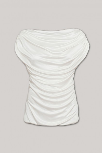 LEAH OFF-WHITE JERSEY TOP