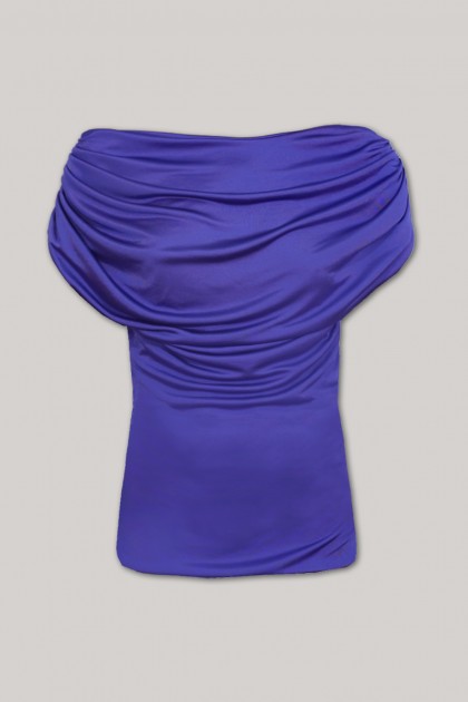 LEAH ROYAL BLUE JERSEY TOP
